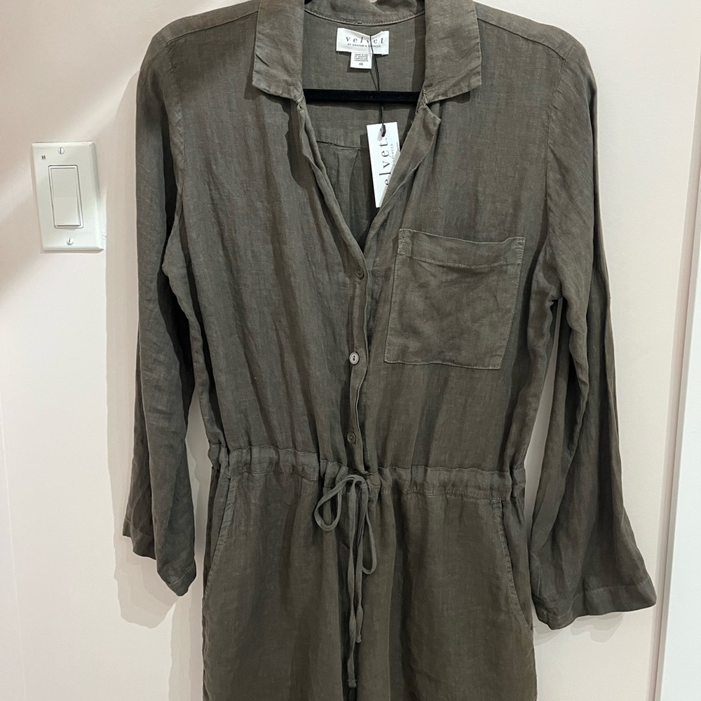 Velvet by Graham & Spencer Brown Linen Jumper